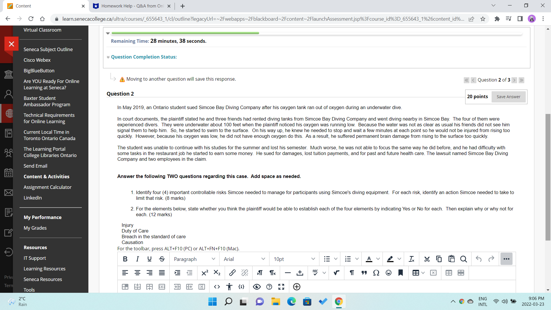  Content X *Homework Help - Q&A from Onl x + V
