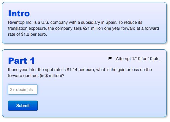 U.S. MNC with a profitable subsidiary in Ireland hedge its translation exposure?
