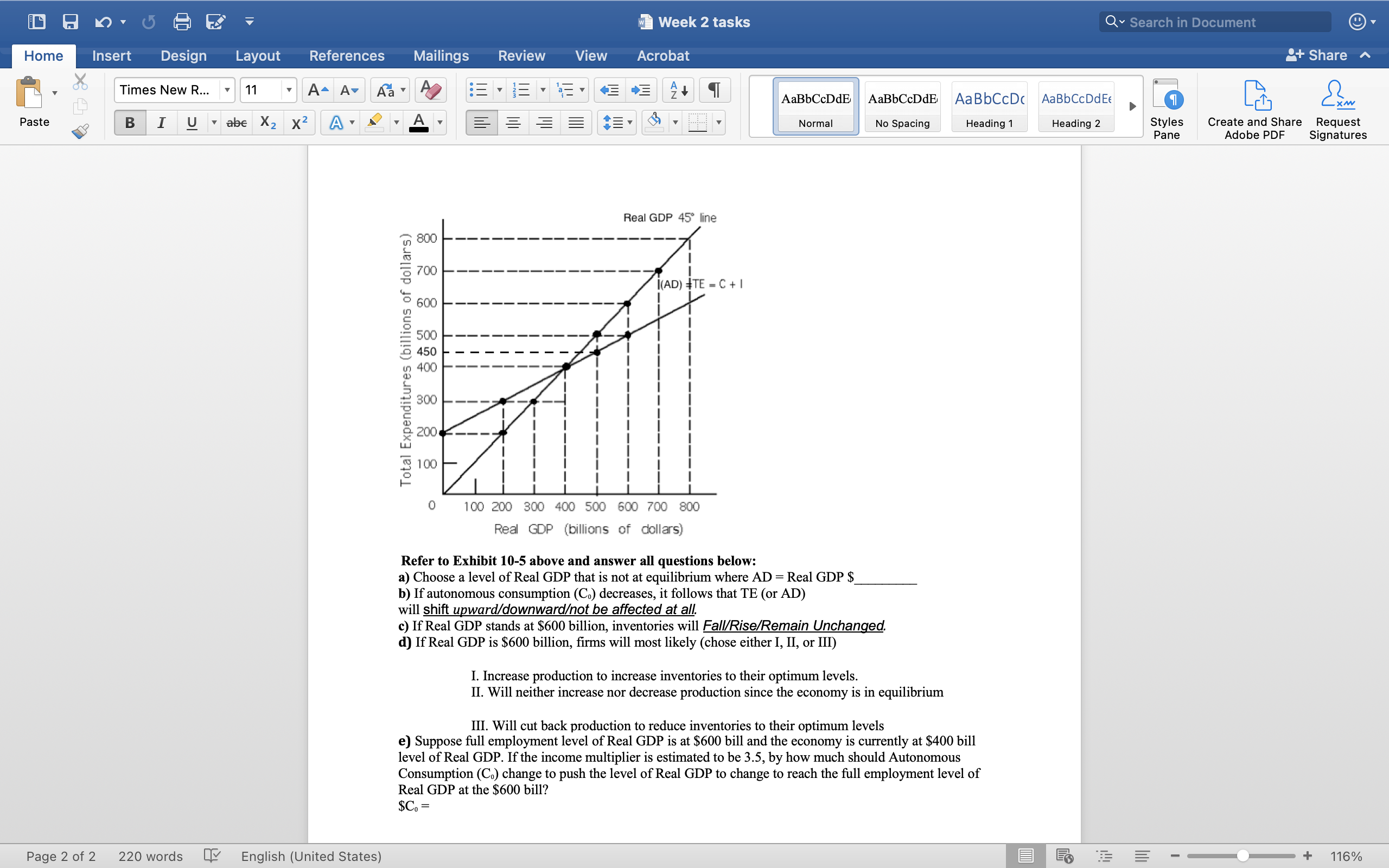 Week 2 tasks Q ~ Search in Document Home Insert Design