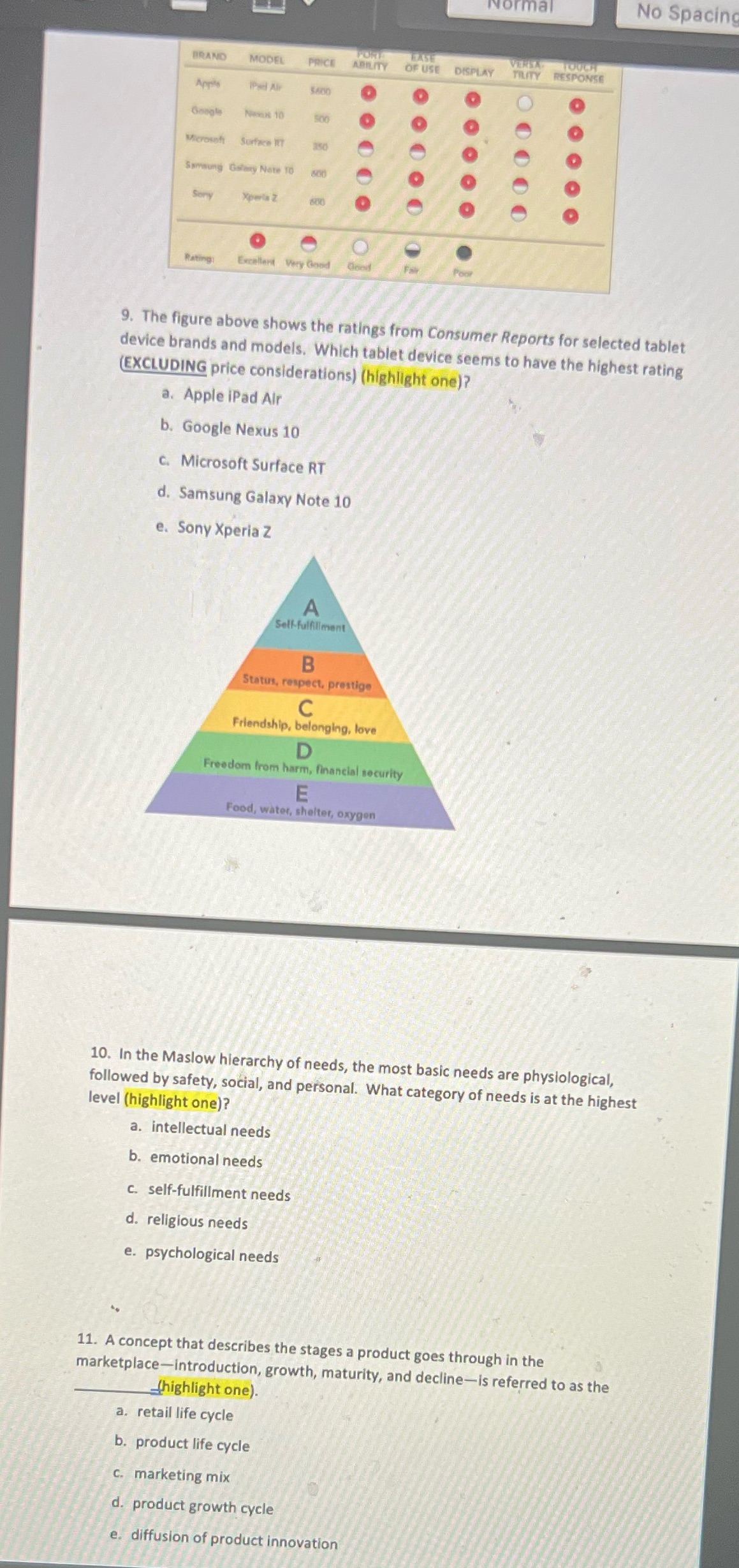  Normal No Spacing PORT EASE VERSA. BRAND TOUCH MODEL PRICE ABILITY