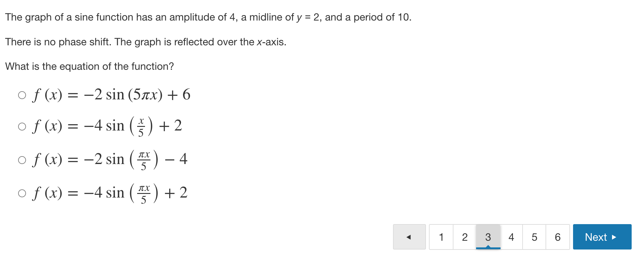 give you tremendous feedback! Which graph shows the function f (x) =