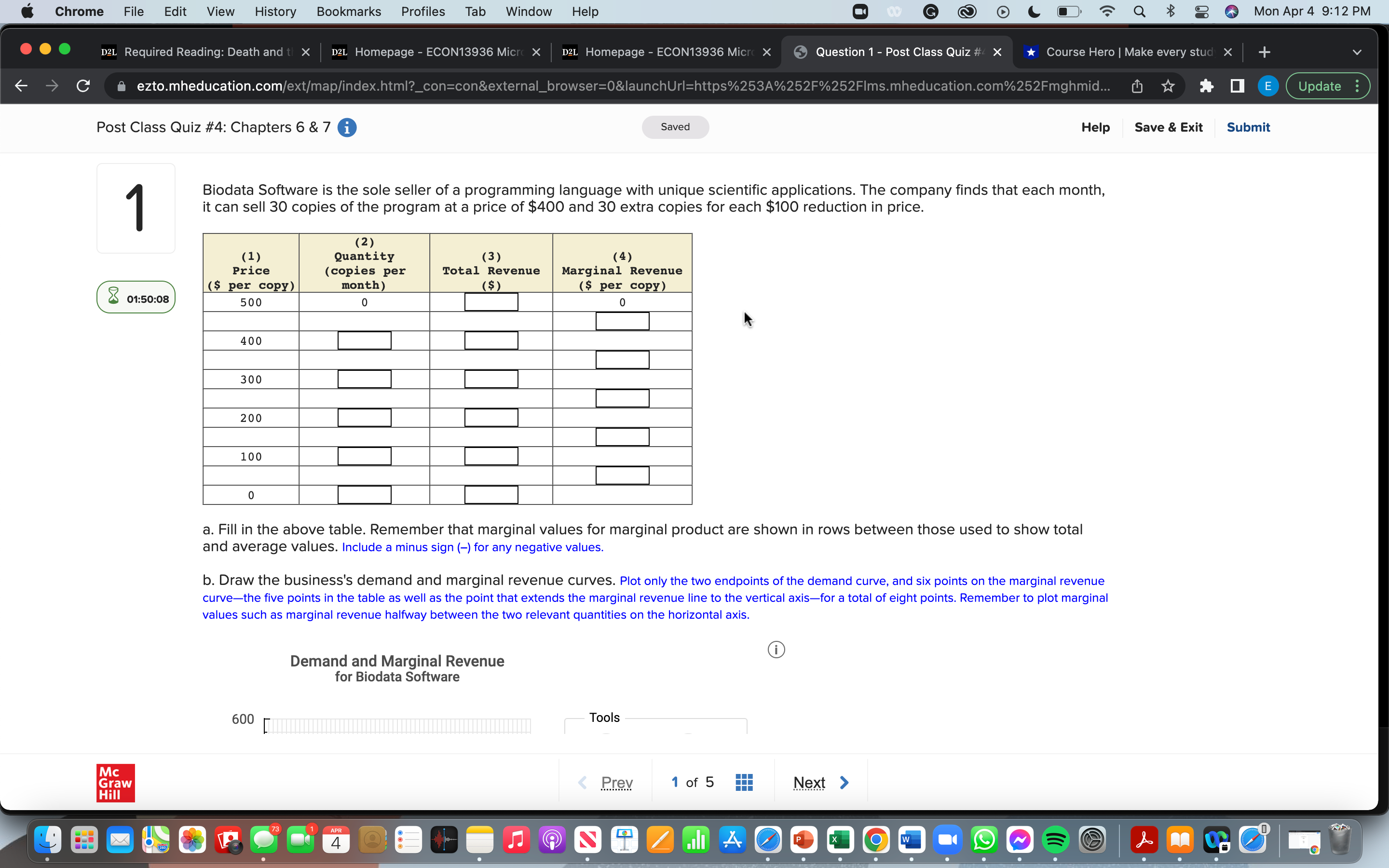 l'll i am Question 1 7 Posi Class Quiz ezto'mheducationom Post Class