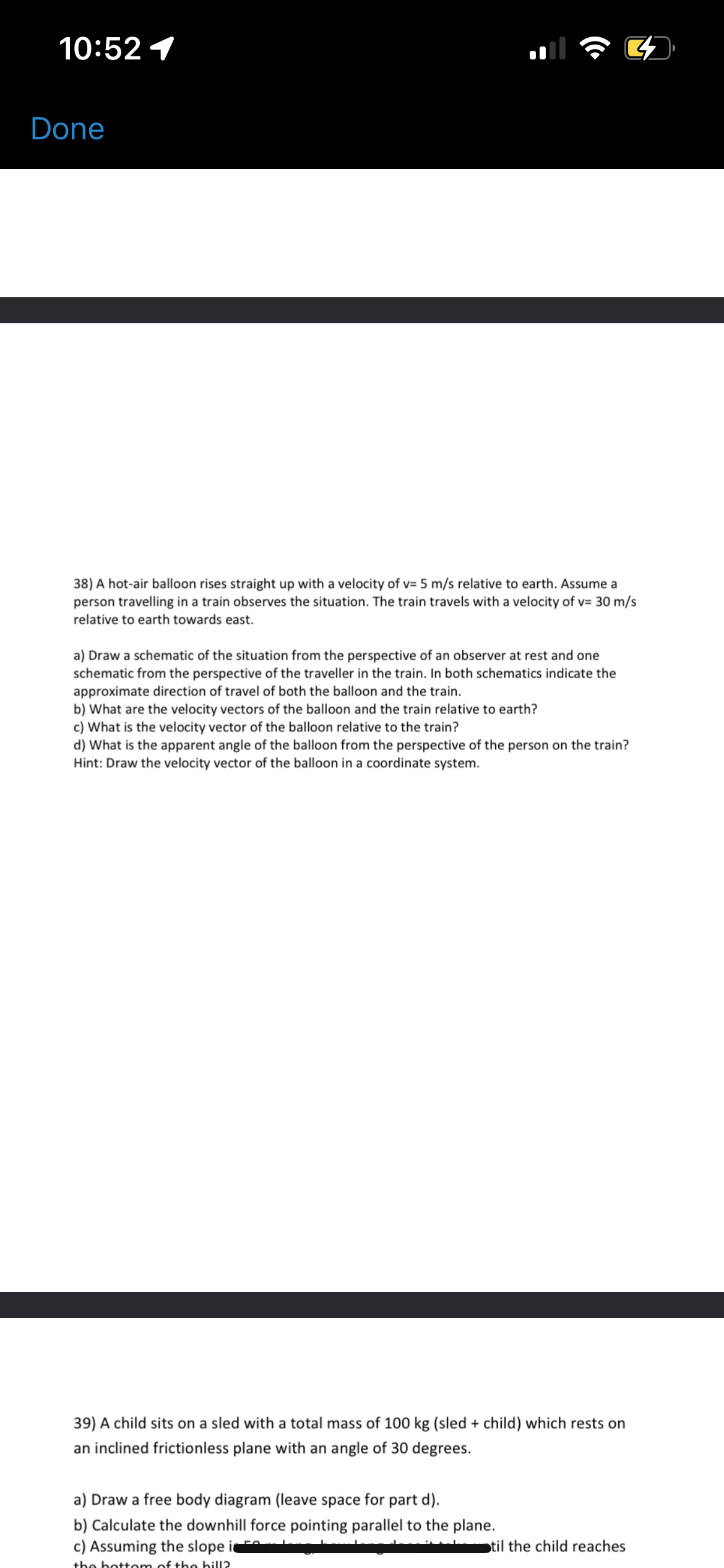 FBD of the car on the banks B Solve for the required