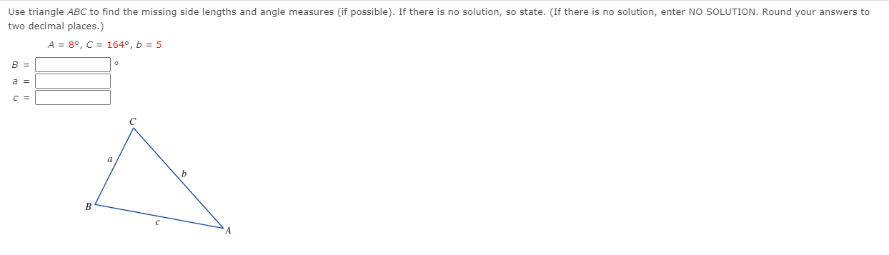 Please explain the steps to the answer Use triangle ABC to nd