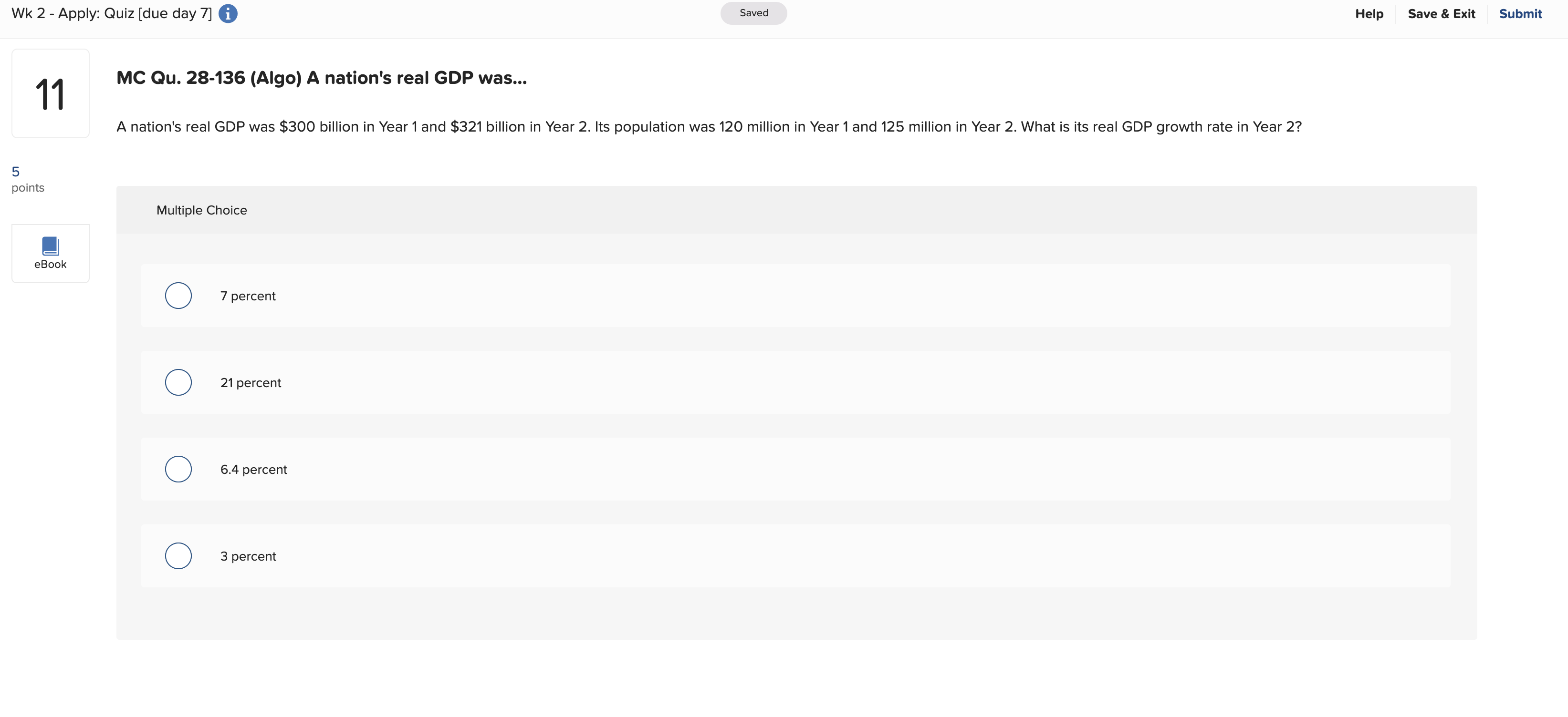 What is the solution to number 11? Wk 2 - Apply: Quiz