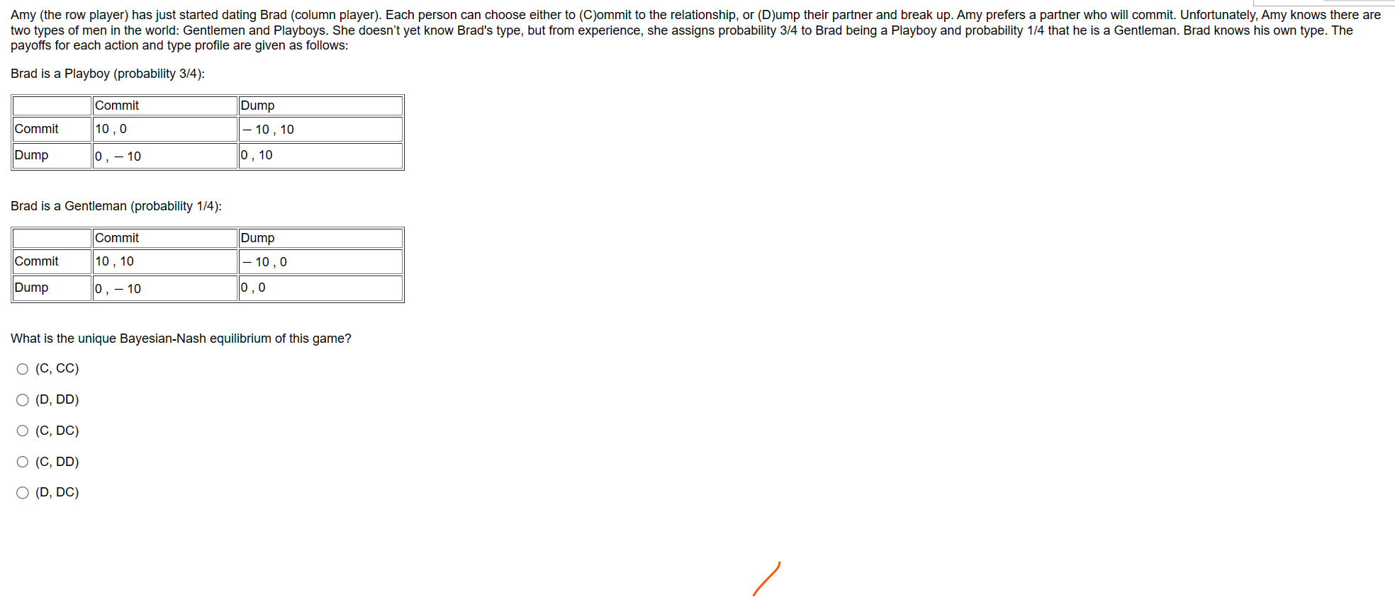 Q1.Consider a second price auction for a single item with two bidders.