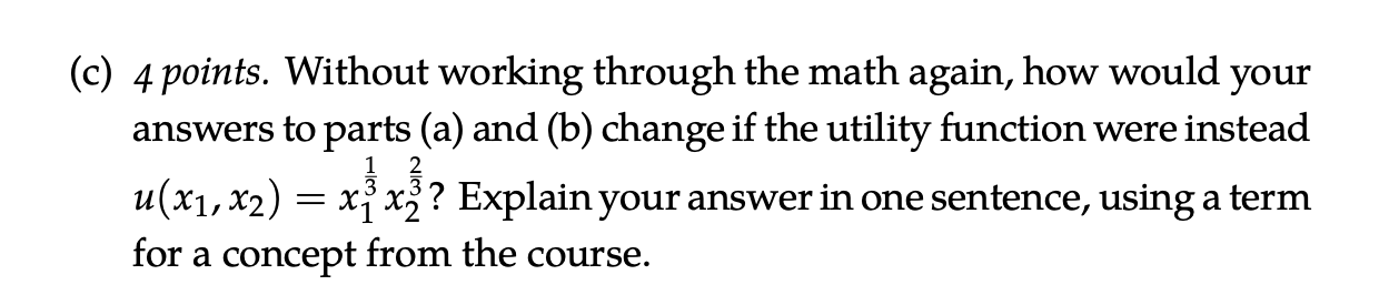 axes, and indicate the direction of increasing utility using a sun or