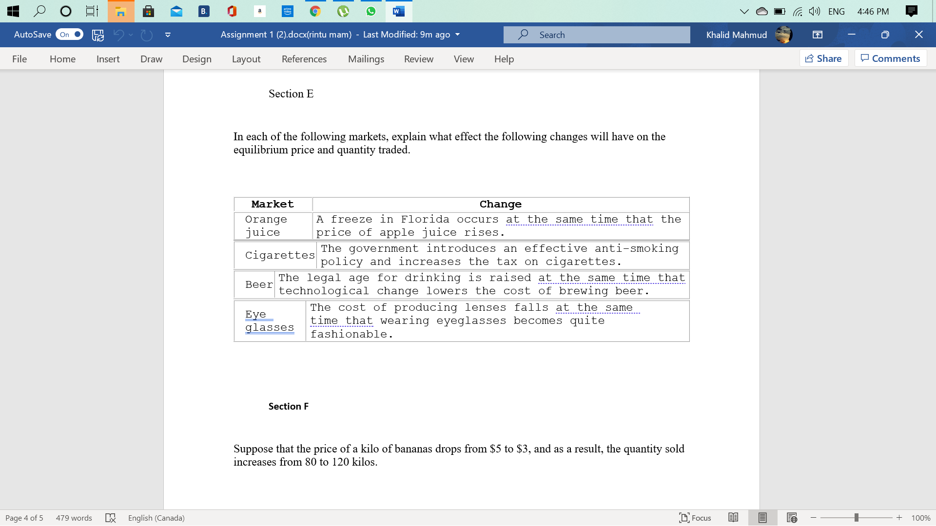 Capital Goods Consumer goods 1. Draw the production possibilities curve (PPC) for