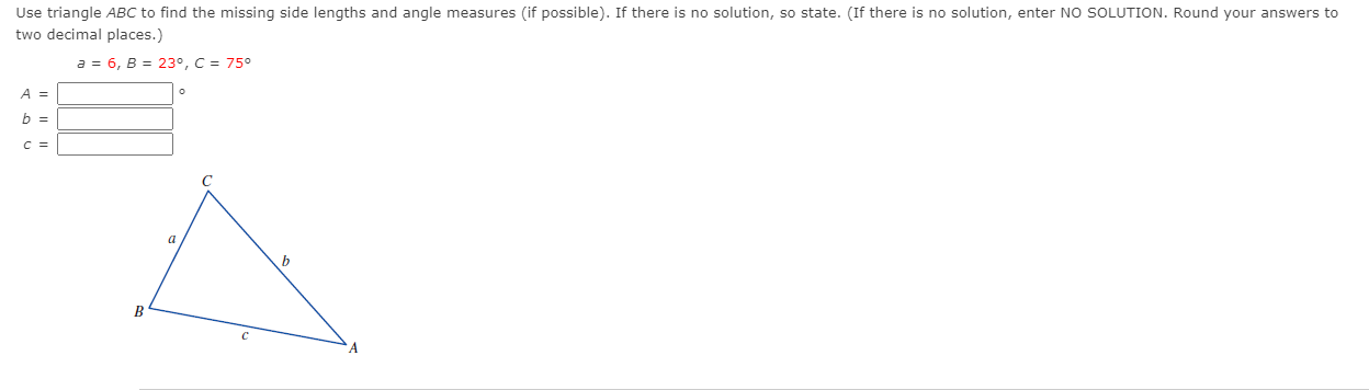 Please explain the steps to the answer Use triangle ABC to nd