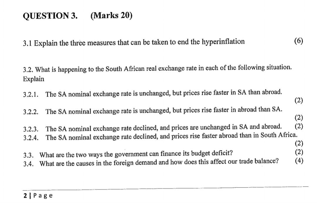 Need details solutions and explanation..no copy paste answer QUESTION 3. (Marks 20)