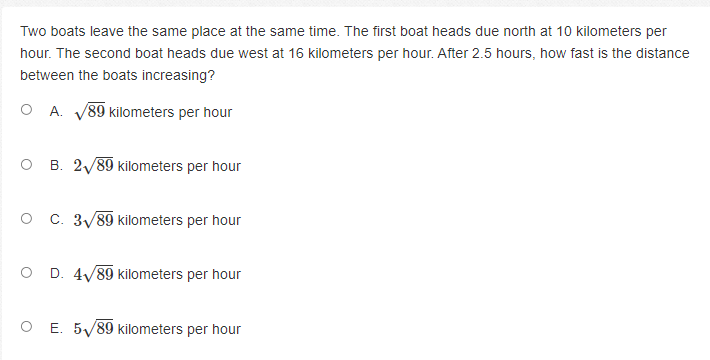  Two hoats leave the same place at the same time. The