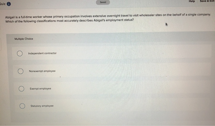  Duiz Seved Help Save & EX Abigail is a full-time worker