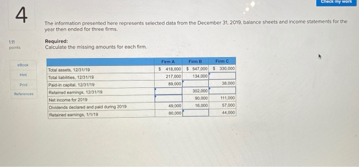  My work The information presented here represents selected data from the