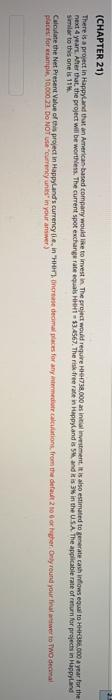  (CHAPTER 21) There is a project in Happyland that an American
