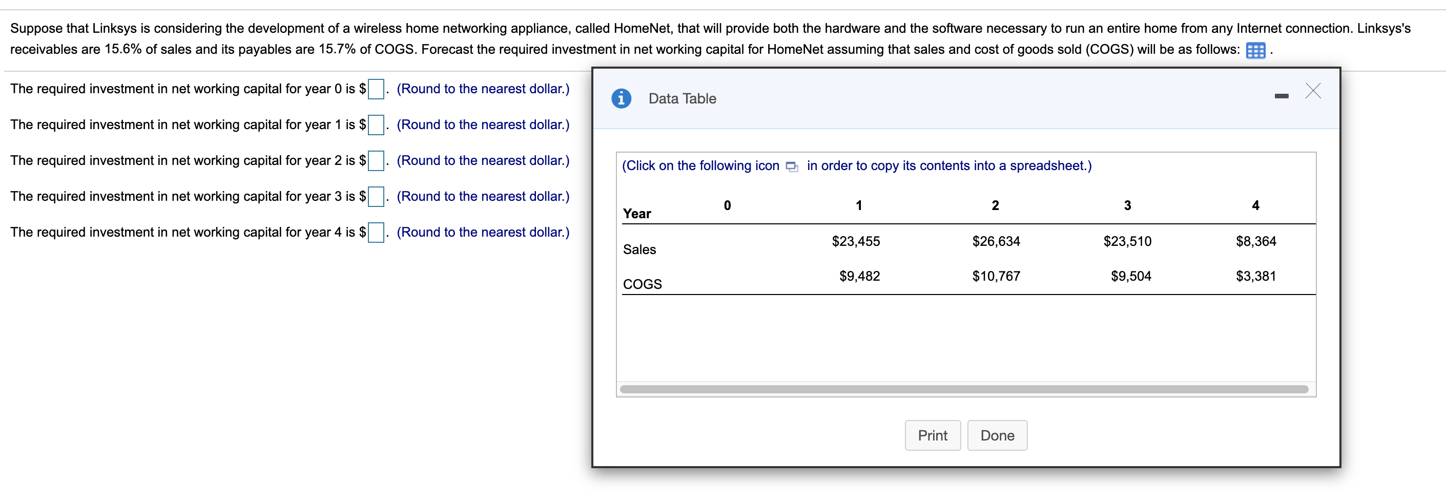 Suppose that Linksys is considering the development of a wireless home
