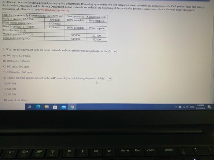 Hala chips co. to answer questions (1,2): work in process inventory (1/1/2019)