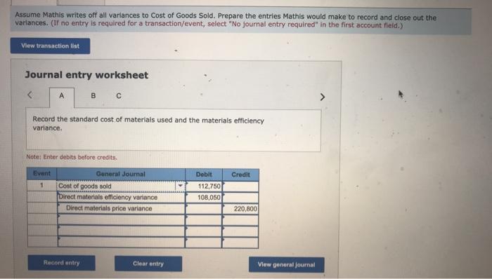 reviewing activity for July, the controller of Mathis, Inc., collected the following