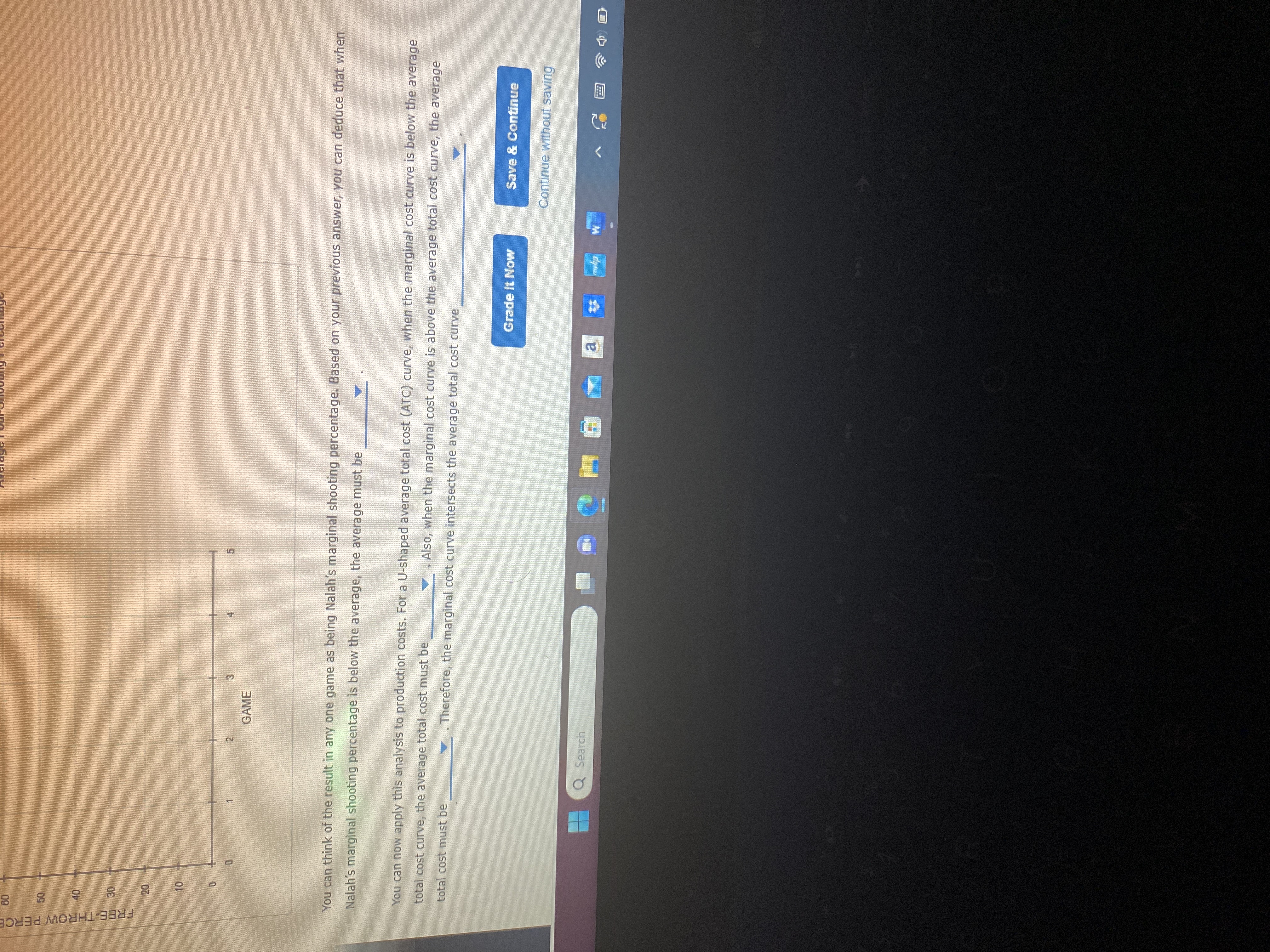 Suppose Nalah is a high school basketball player. The following table presents