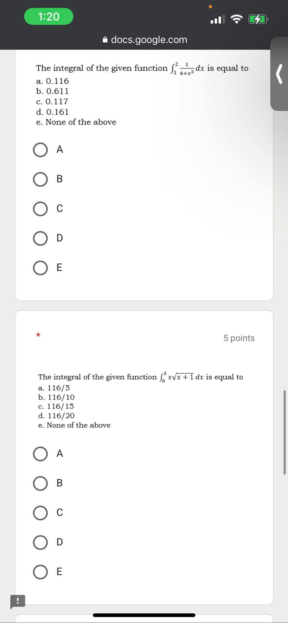 the given function I: aux1): (n+1)? dx is equal to O .