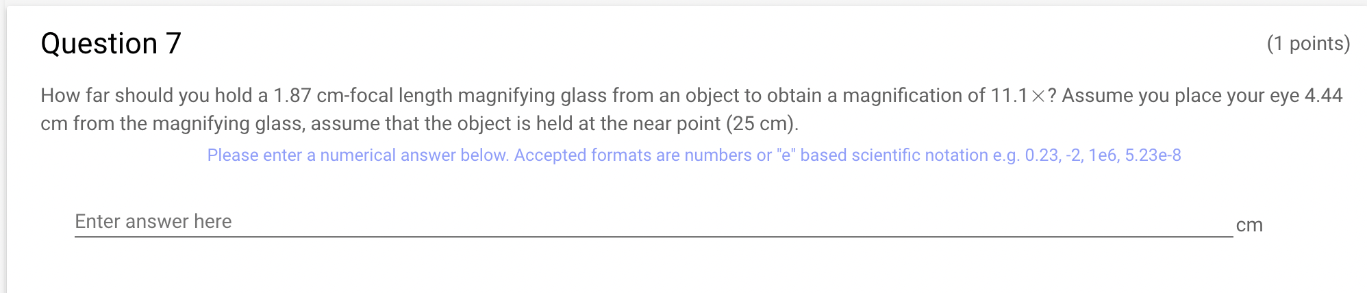 of a convex surface made of glass (nglm : 1.5) with a