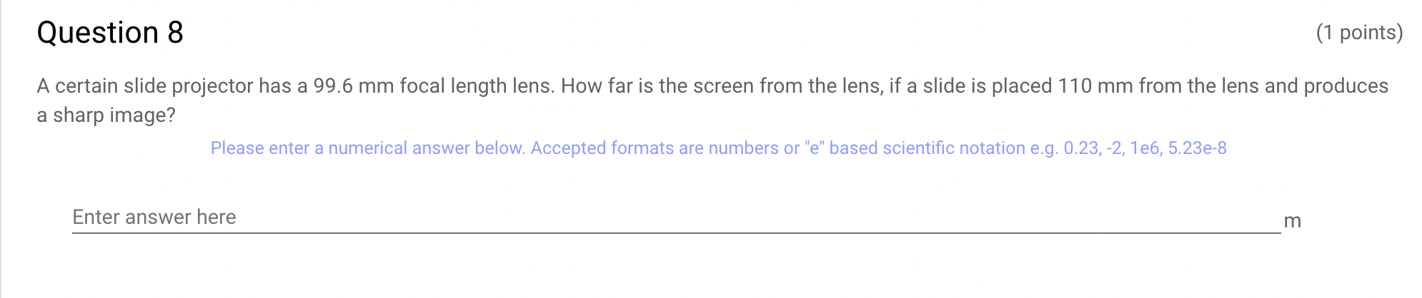 radius of curvature 74.2 cm. What is the images magnication? n u