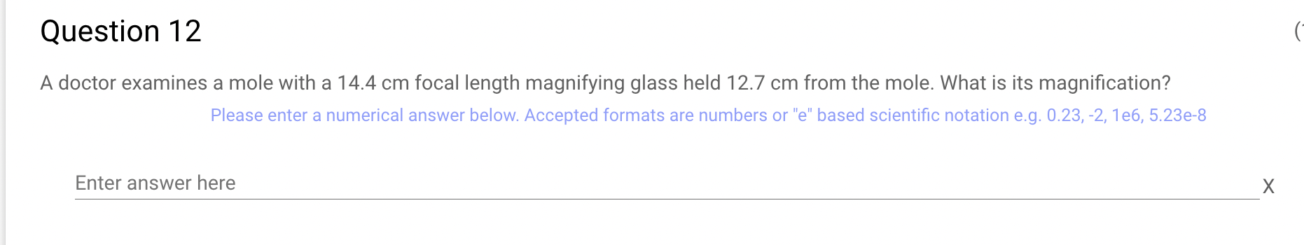 the vertex of a convex surface made of Plexiglas with a radius