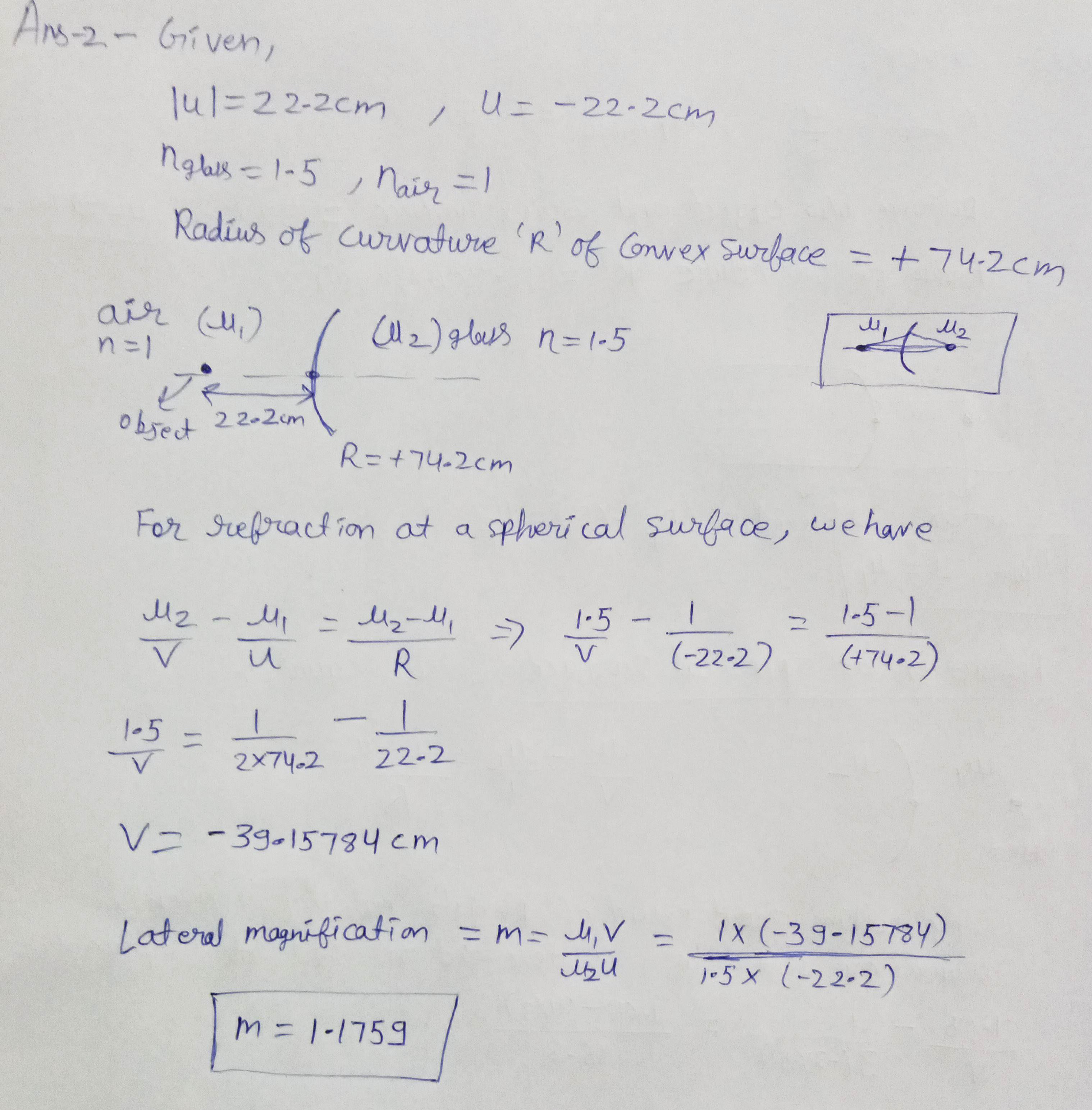 your 31.7 mmfocal length camera lens is 47.2 mm away from the