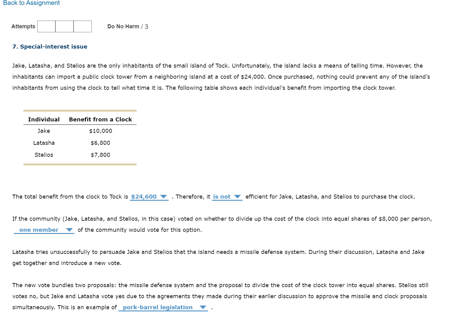  Back to Assignment Attempts l I Do No Harm / 3