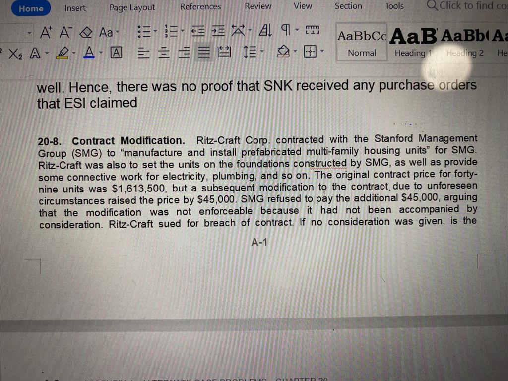 Home Insert Page Layout References Review View Section Tools Click to