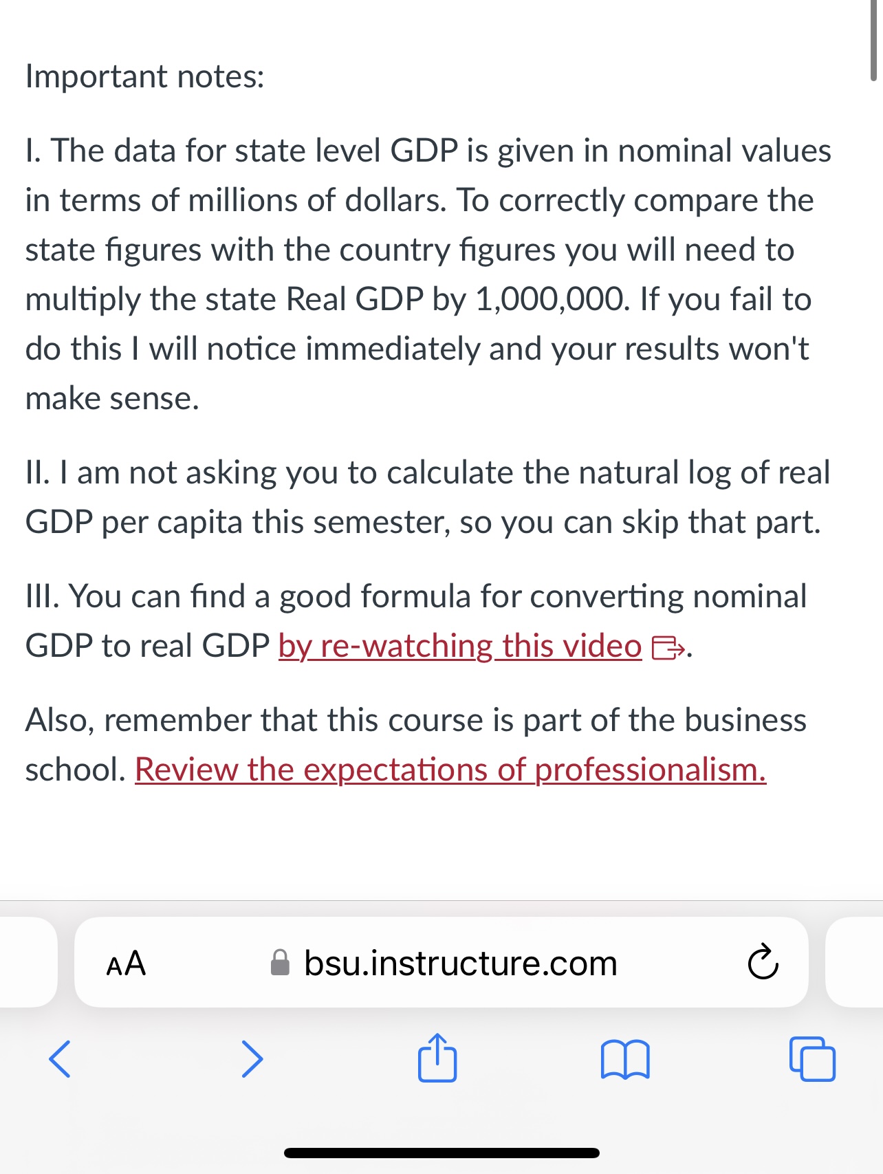 Step 7: Calculate the real GDP Per Capita Growth Rate for your