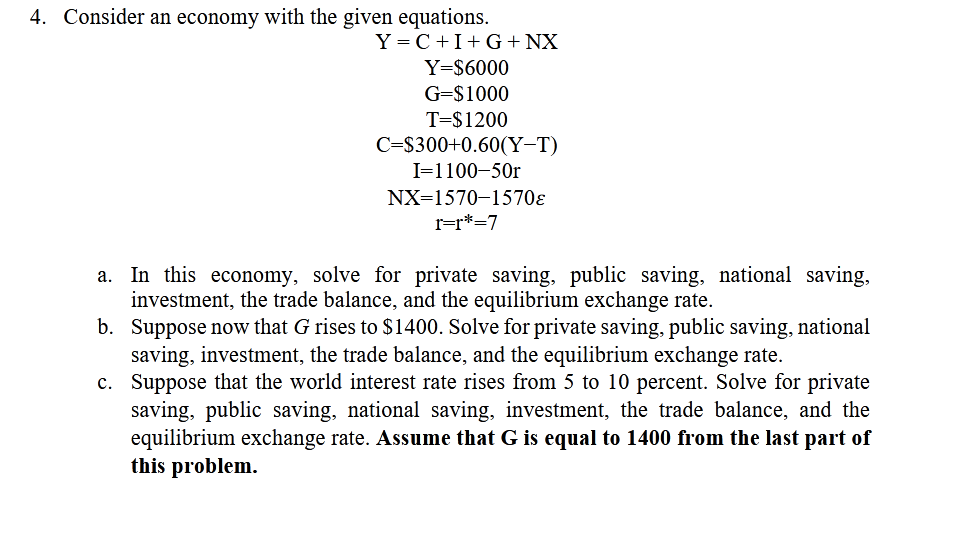 please answer it complete on page . Consider an economy with the