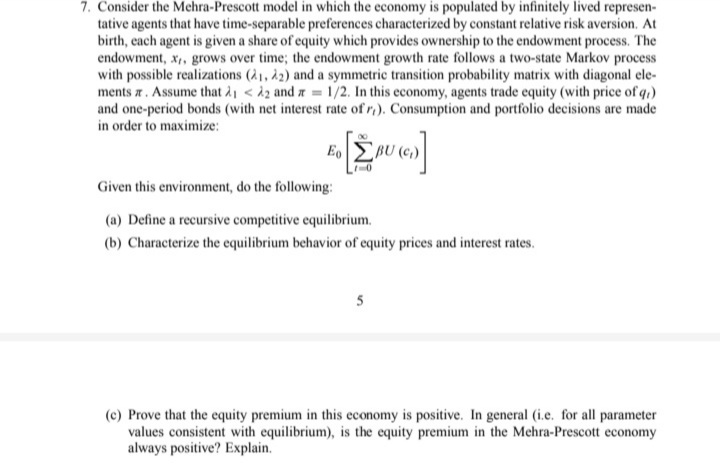 via a standard Cobb-Douglas production function: where k, denotes beginning-of-period capital, h,
