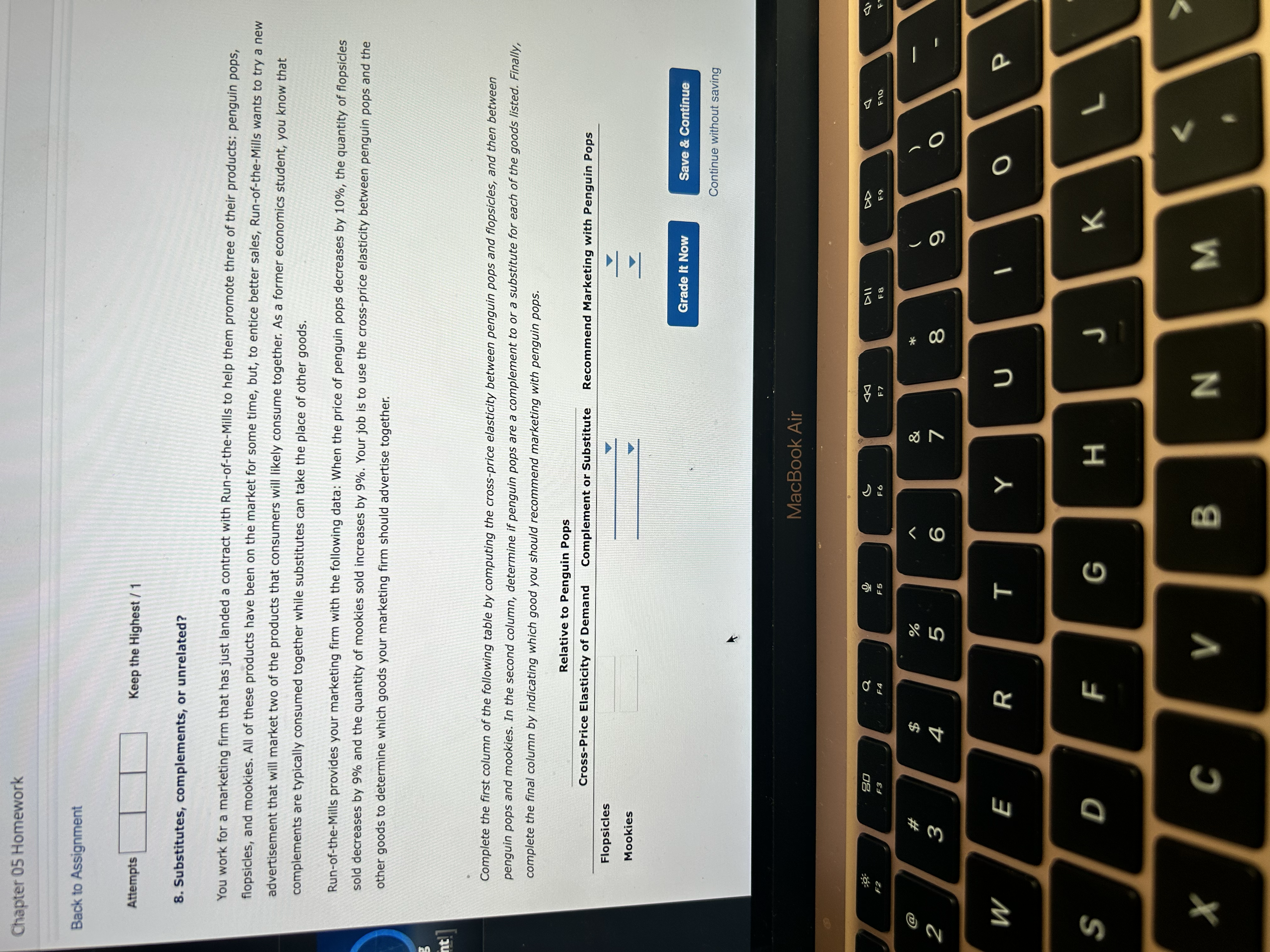  Chapter 05 Homework Back to Assignment Attempts Keep the Highest /