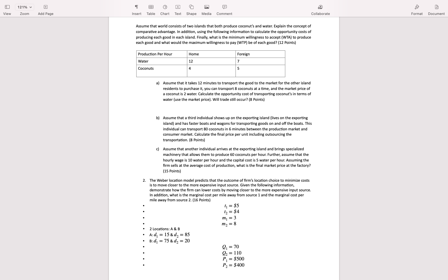  121% v + T A View Zoom Add Page Insert Table