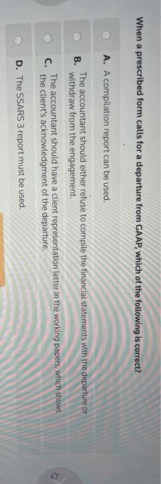 disclosures required by GAAP. This is appropriate as long as which of