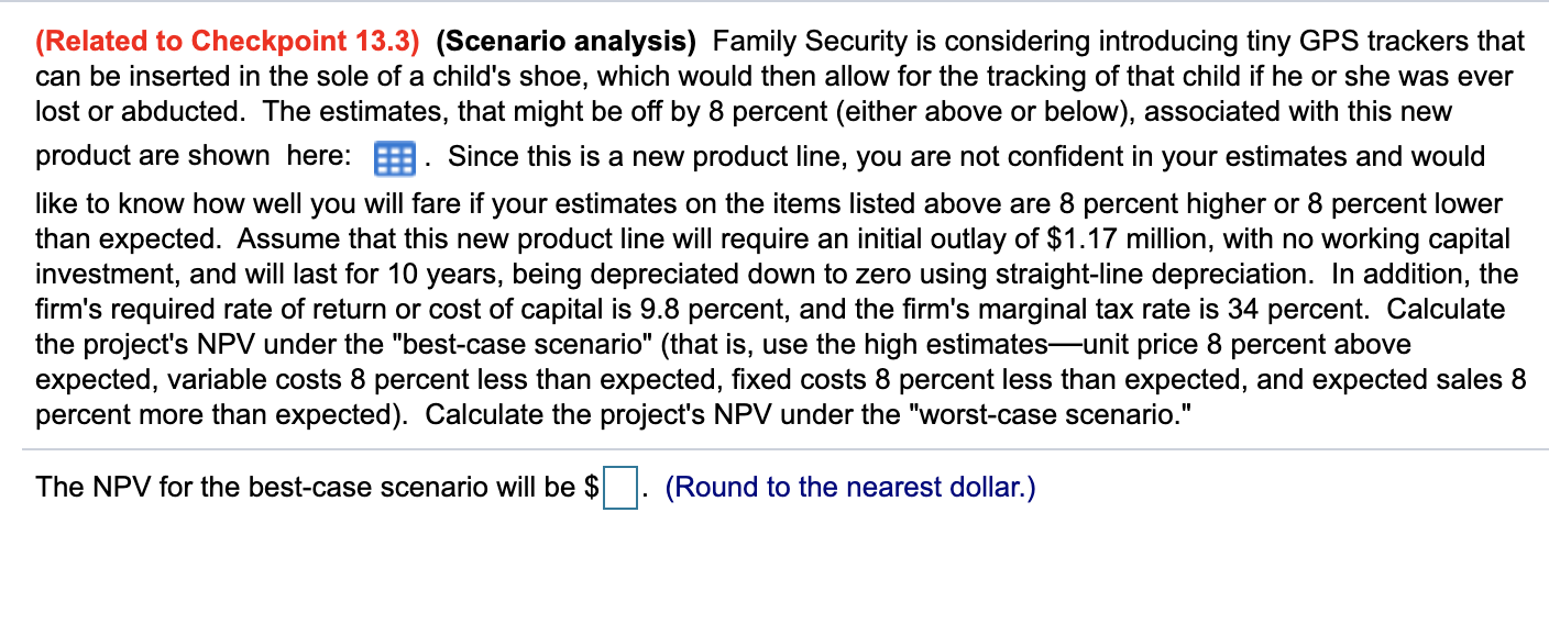 Please help, the second picture is the data table for the question