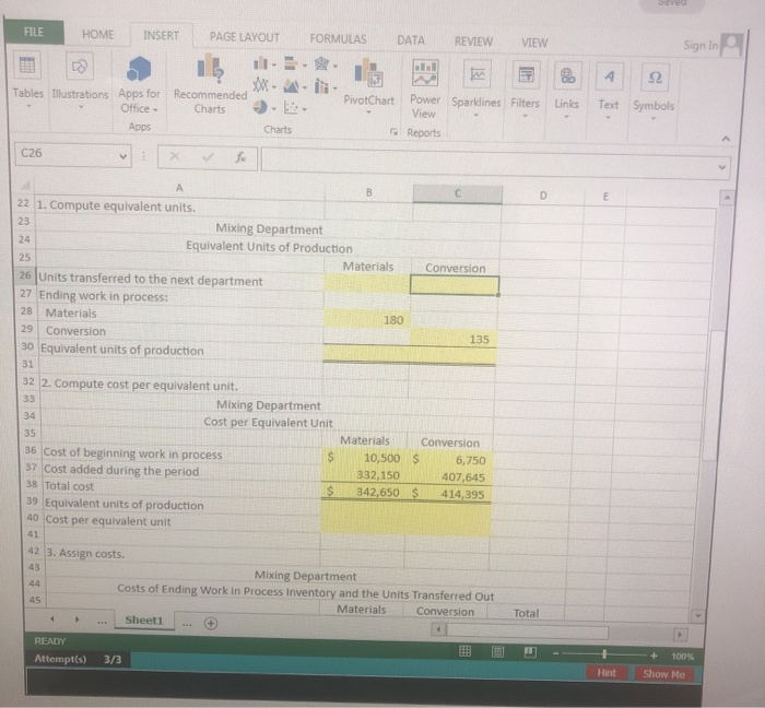 unit using the weighted-average method. 3. Assign costs to units using the
