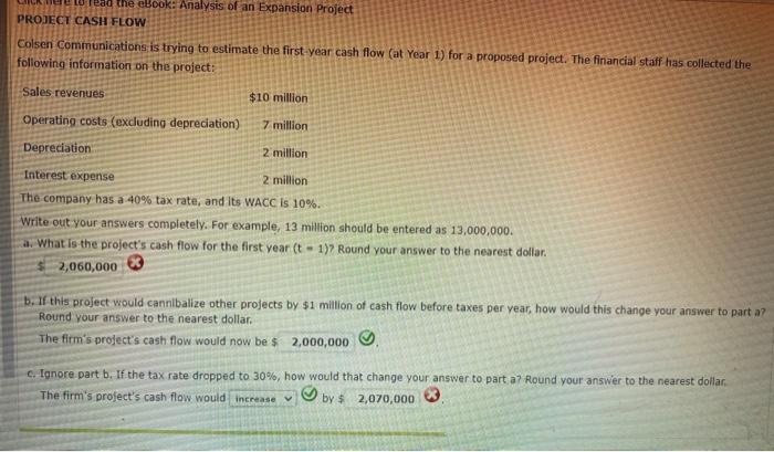need help solving A and C. thanks! Tead the eBook: Analysis of