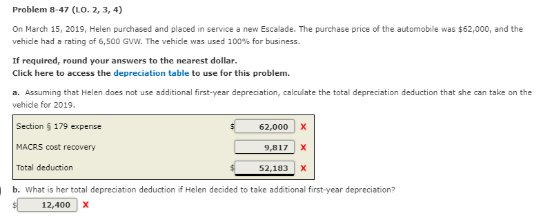Problem 8-47 (LO. 2, 3, 4) On March 15, 2019, Helen