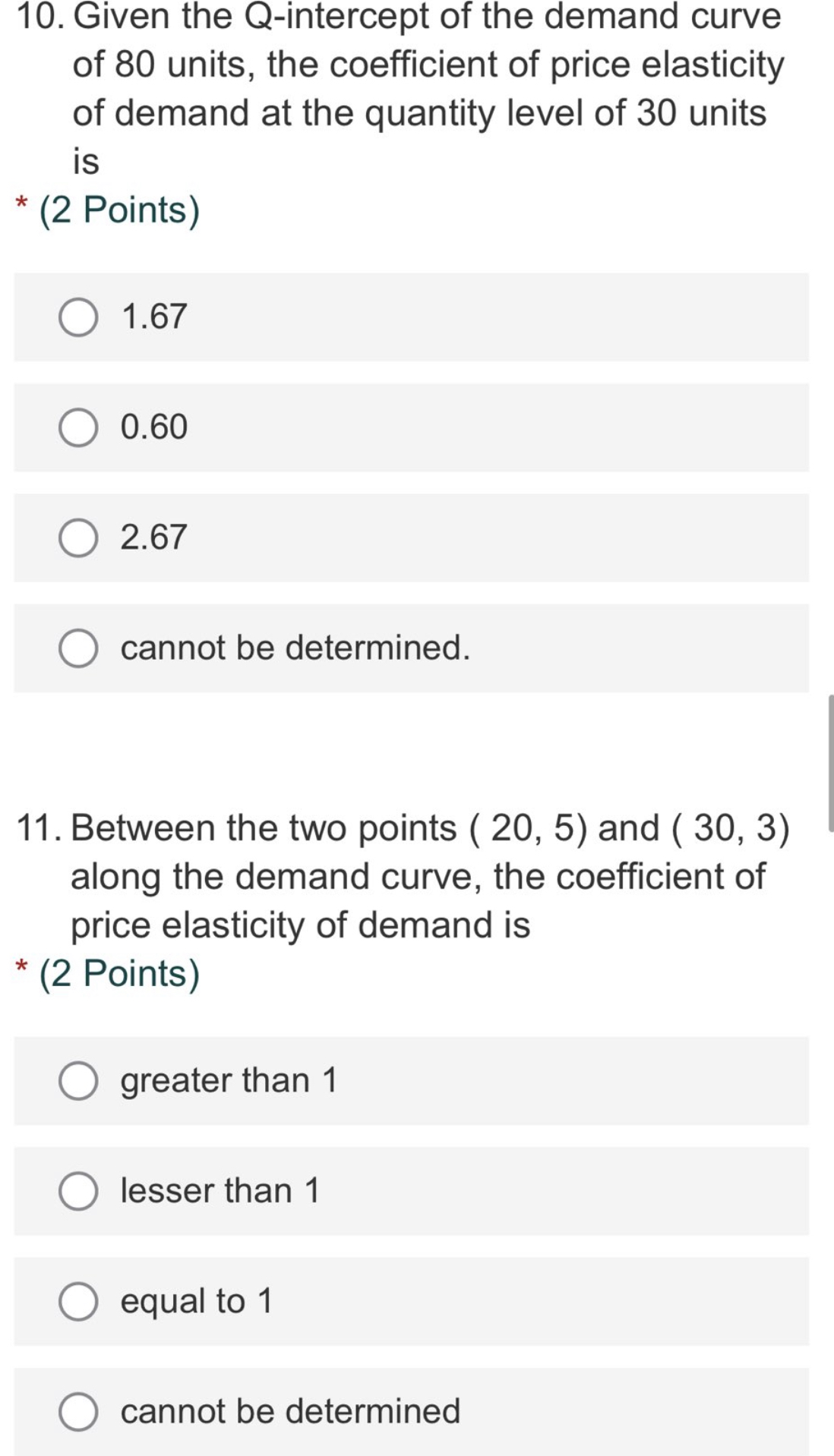 than the percentage change in price, then the demand for the commodity