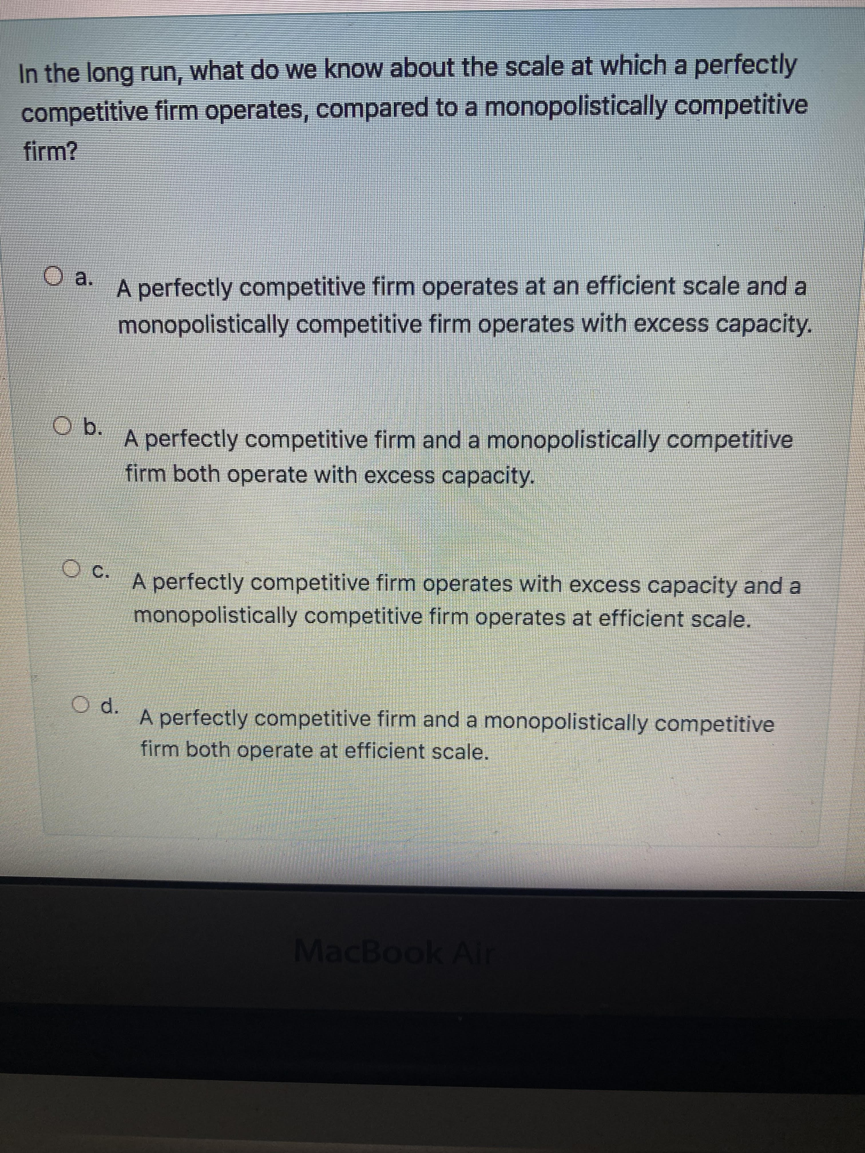  In the long run, what do we know about the scale