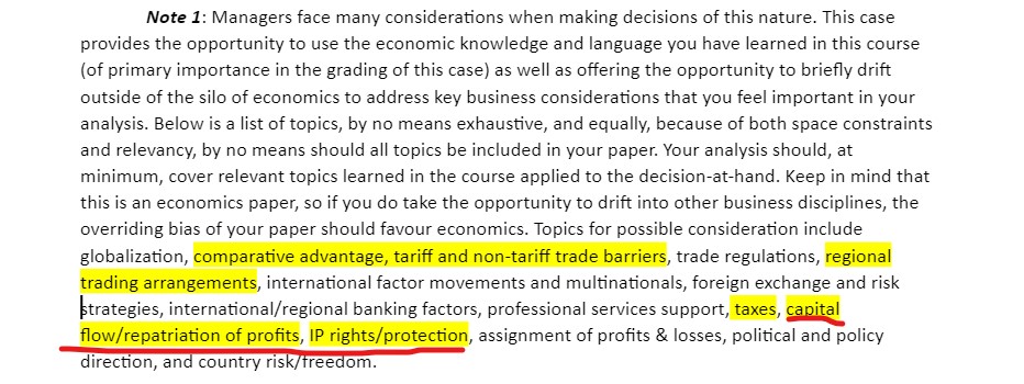  Note 1: Managers face many considerations when making decisions of this