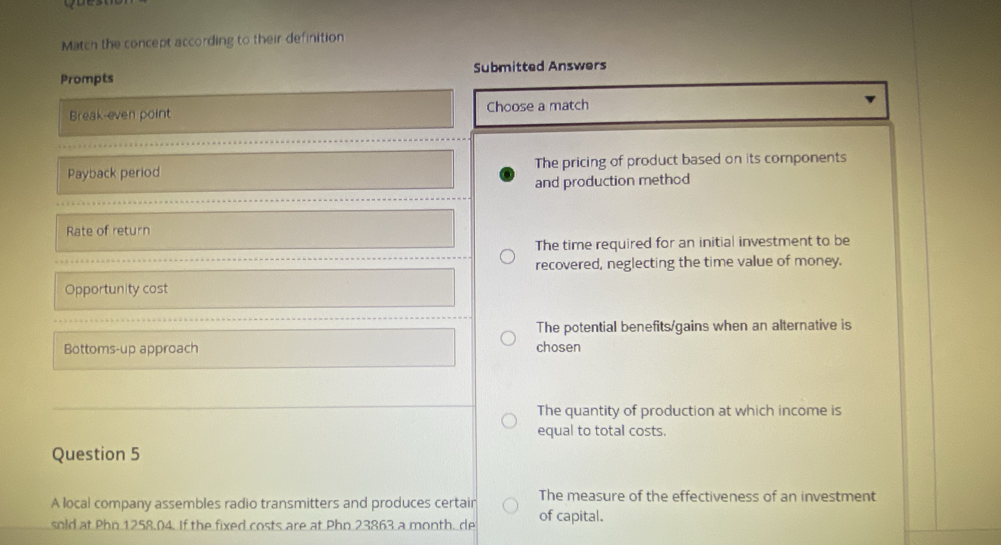 Matching concept. Please i need the answer asap. Thank you!!! Match the