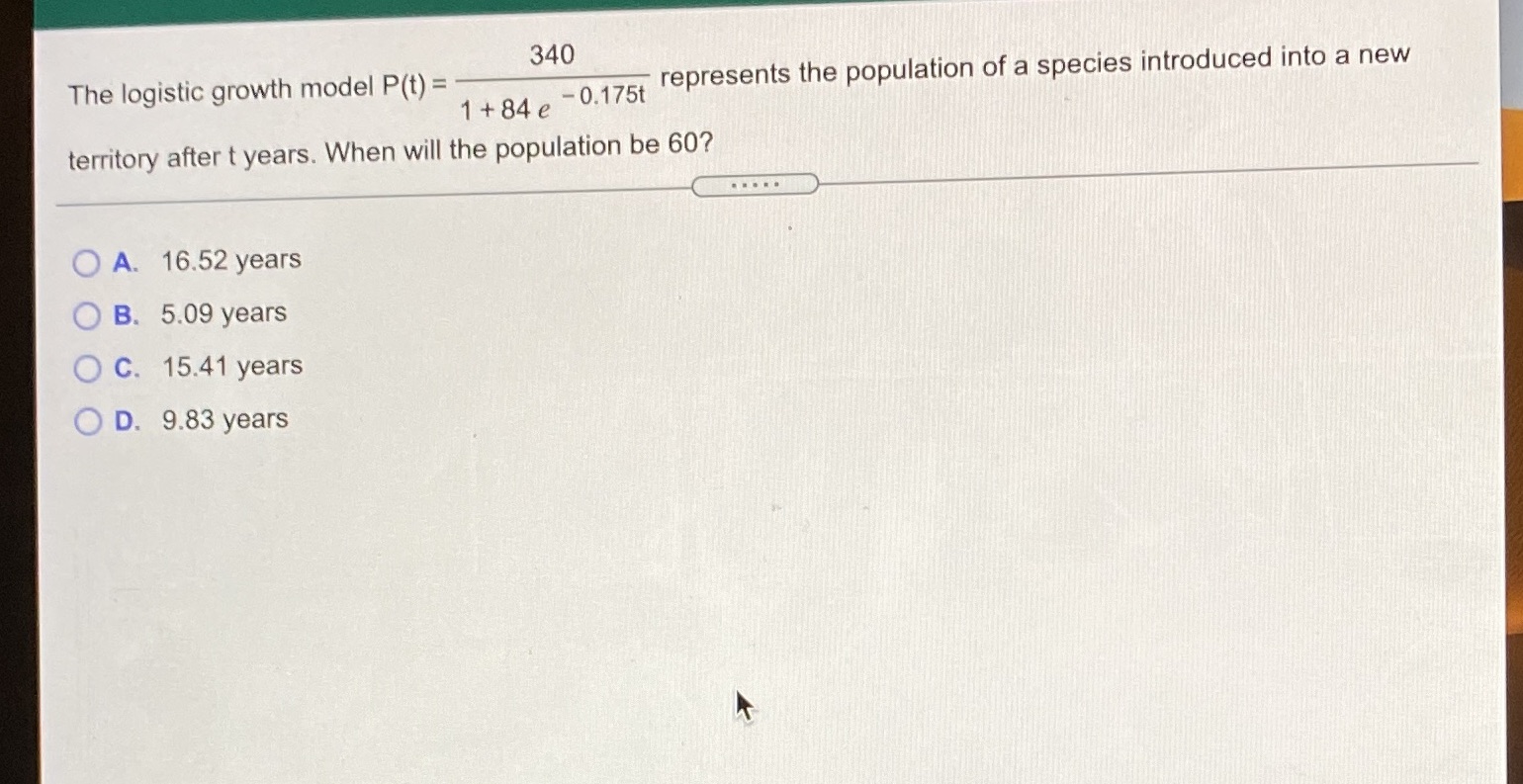 I need help on this question 340 represents the population of a