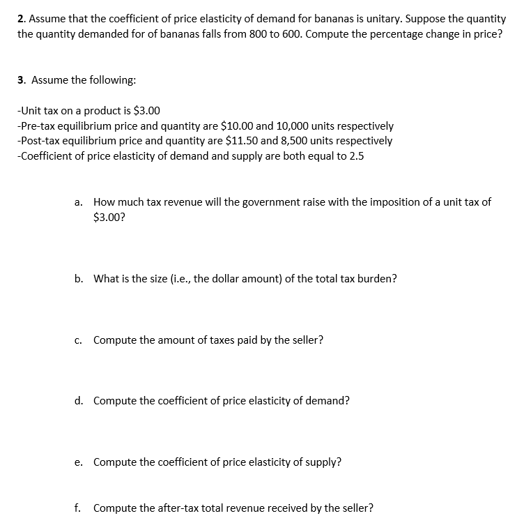 Price of X Quantity of X Price of Y Quantity of Y