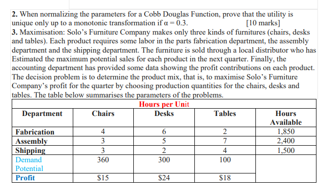 all the parts of question 3 {ii} {iii} {iv} {V} Determine the