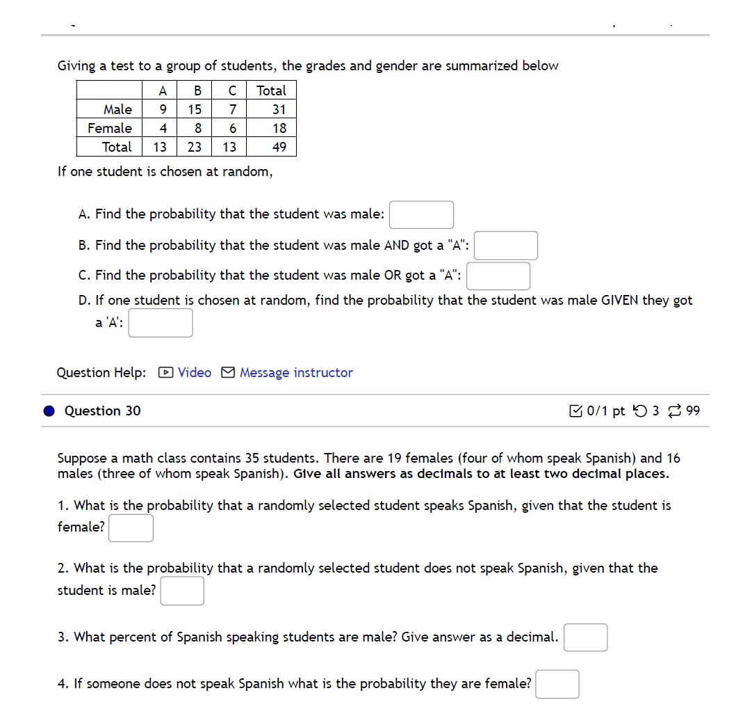C Total Male 8 1 1 1 4 3 3 Female 7
