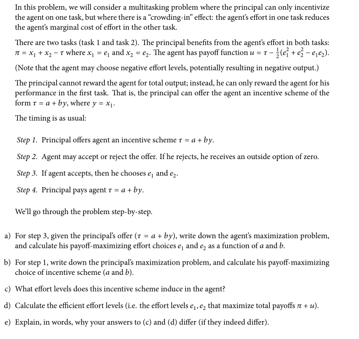 In this problem, we will consider a multitasking problem where the