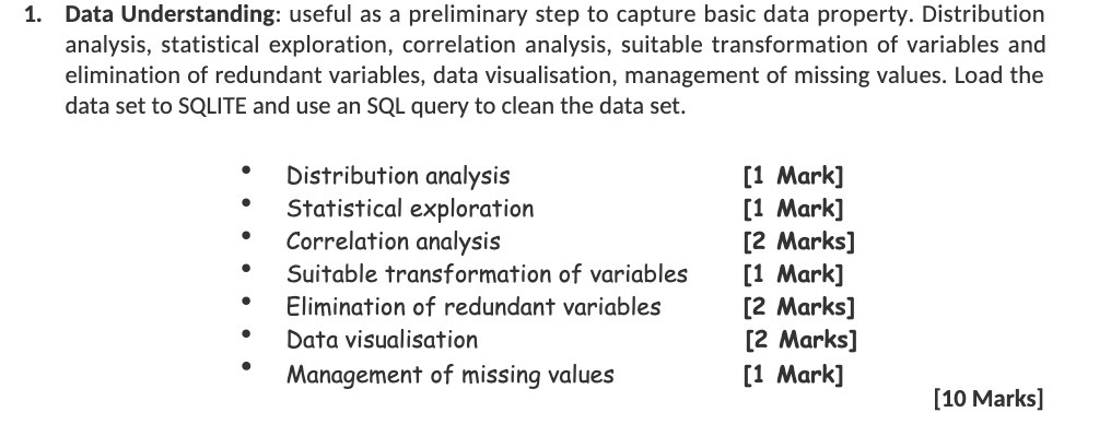 Data Understanding: useful as a preliminary step to capture basic data