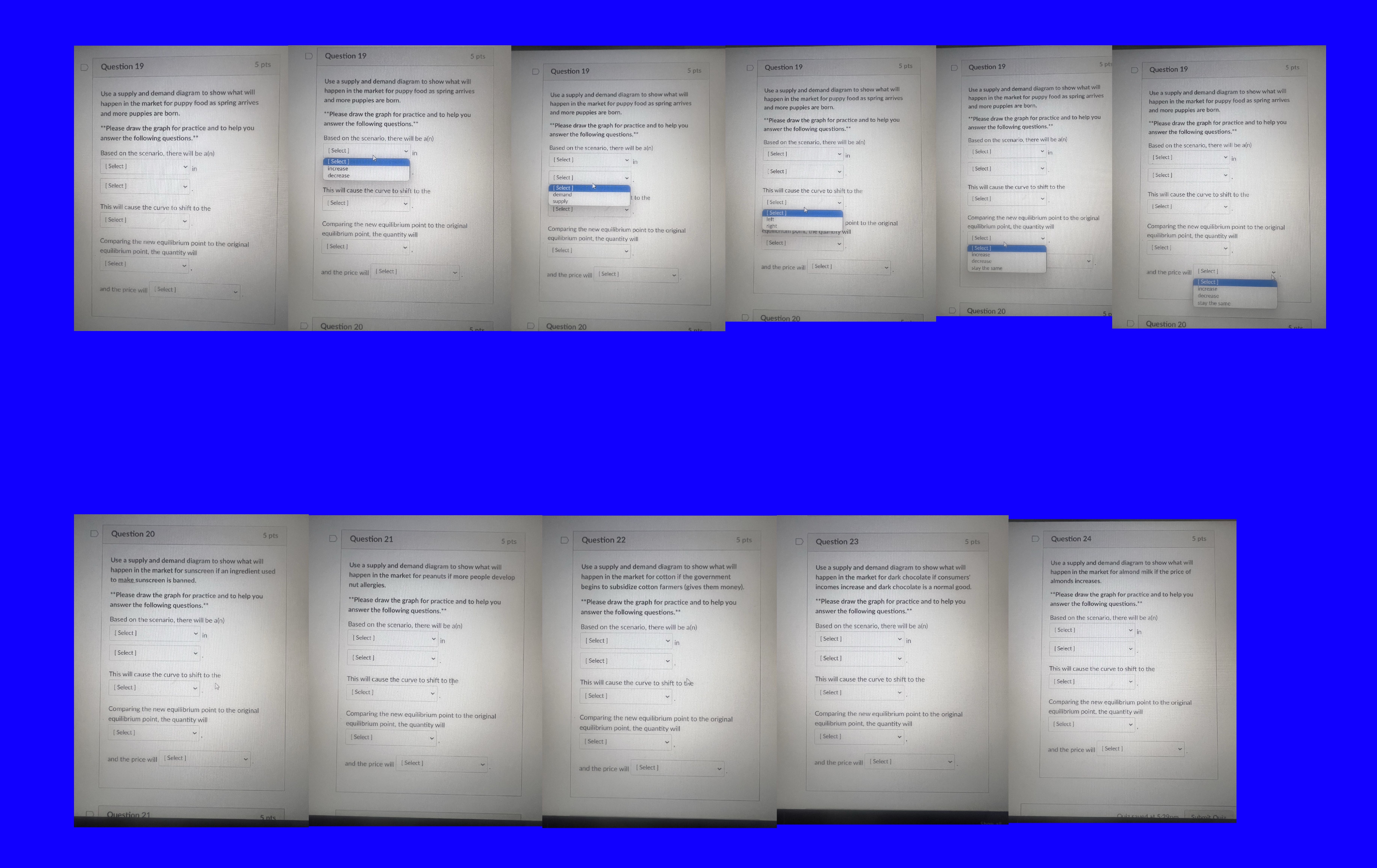 #19-24, top line is question 19 I put it like that so